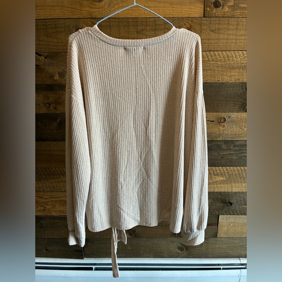 Gilli Cream Ribbed Knit Top - Picture 2 of 4